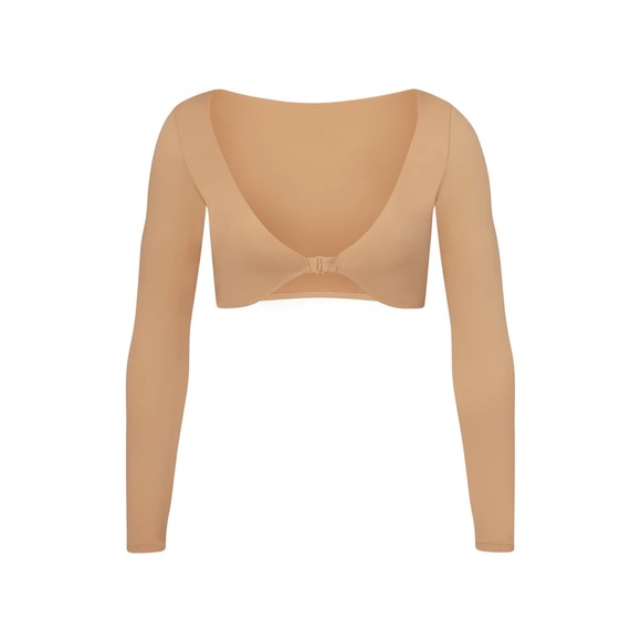 NWT SKIMS Ochre Long Sleeve Shrug Swim Shirt Size S - Picture 4 of 5